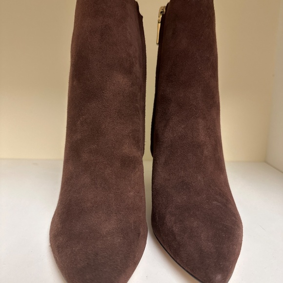 Mocha Suede coach booties - Picture 3 of 4